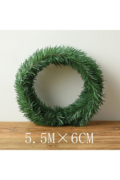 Choice 5.5 متر × 6 سم 5.5 متر إكليل نباتات اصطناعية خضراء زينة شجرة عيد الميل...