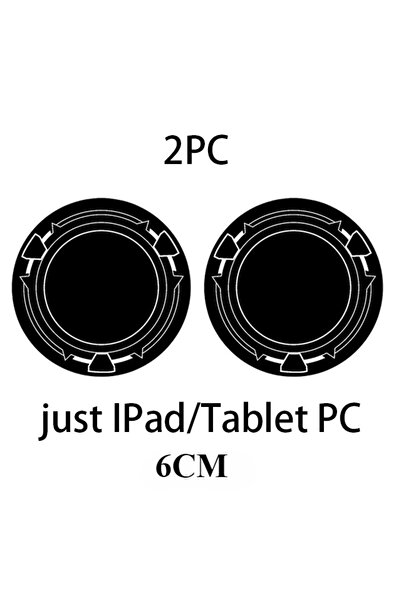 Choice 6 سم - قطعتان - 1-3 قطع 6 سم/9 سم حلقة معدنية لحامل مغناطيسي آمن للسيارة ومبرد وملصق صفيحة حديدية