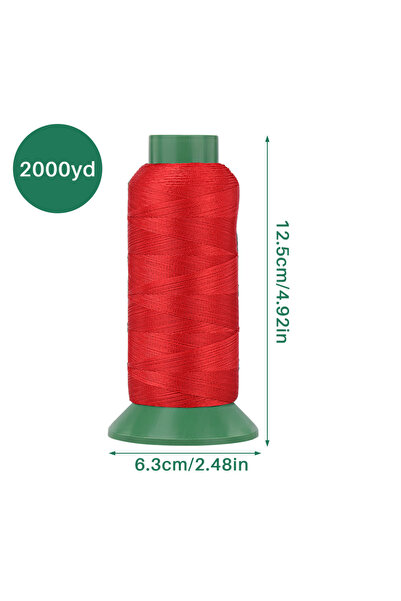 Choice أحمر 2000 ياردة 210D خيط ماكينة الخياطة لفة كبيرة حبل نايلون مصنوع يدو...