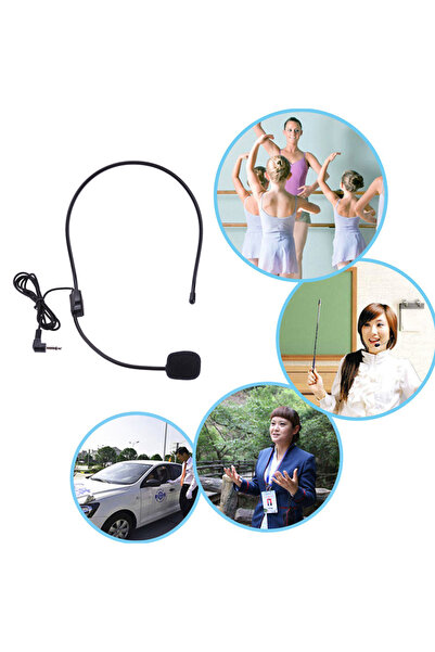 Choice 3.5mm Plug Headset Microphone Head-mounted Portable Wired Headset Mic Voice Amplifier Lightweight...