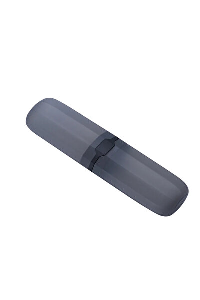 Choice صندوق فرشاة أسنان محمول باللون الأسود، مناسب للسفر المنزلي، حامل فرشاة أسنان، غطاء بسيط سادة