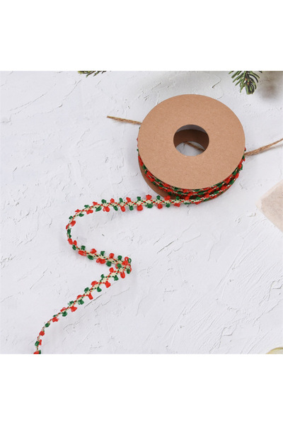 Choice 1 cm 1 roll 1 Roll Red, Green Lace Trim Ribbon, Christmas Tree Decorat...
