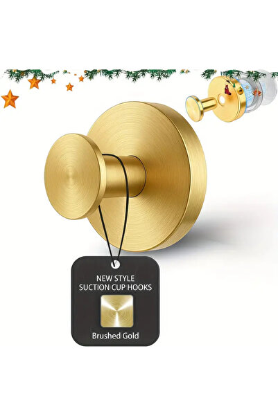 Choice Golden Stainless SteeHeavy Duty Suction Cup Hooks – No Drill Wall Moun...