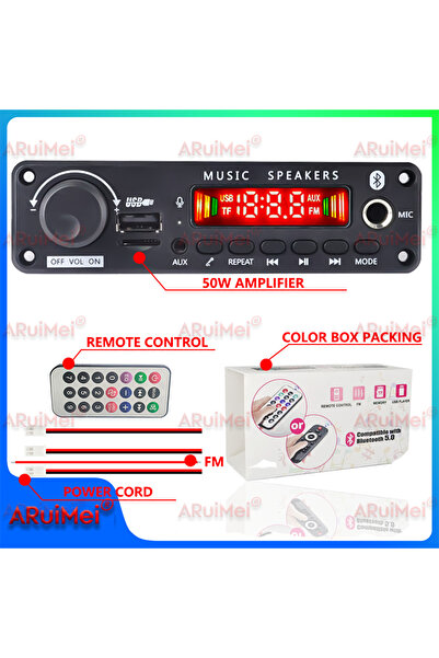 Choice 5 0W 50W Amplifier Bluetooth MP3 WMA APE Decoder Board DC 12V 25W Handsfree Car Audio Microphone USB