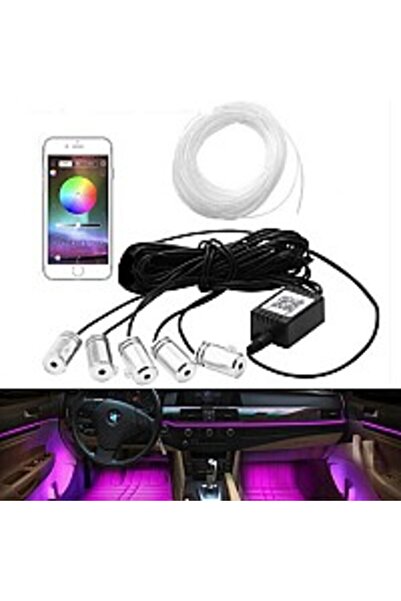 Produs Redus Car LED Strip, RGB, App Control, Compatible with iOS/Android, 12V, 6m, Multicolor