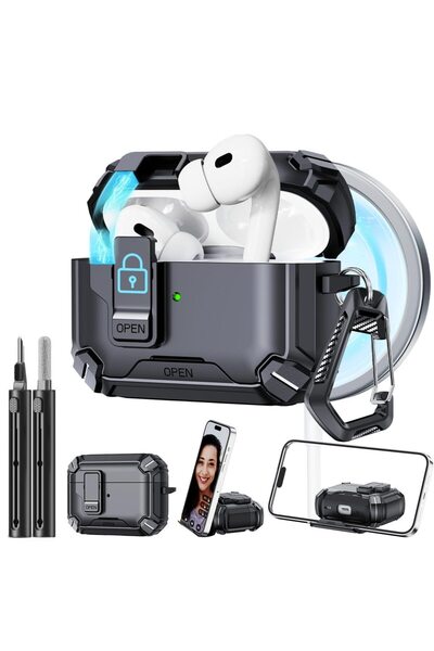 Choice حافظة Airpods Pro 3 باللون الأصفر مع قلم لجهاز Airpods Pro 3 (2025) مع...