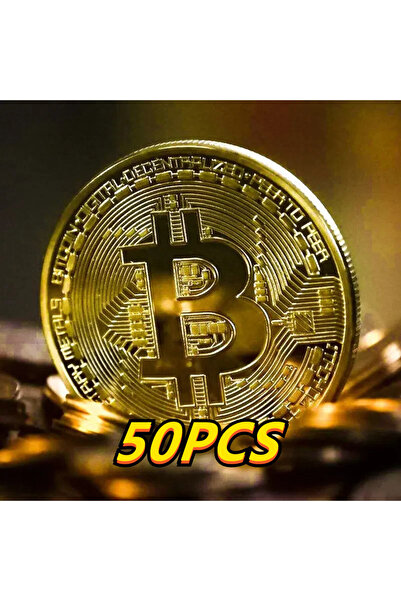 Choice 60 قطعة بيتكوين 60-2 قطعة من عملة بيتكوين مطلية بالذهب مجموعة فنية قاب...