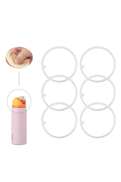 Choice 6 قطع من حلقات السيليكون الشفافة القابلة للاستبدال لإغلاق الماء لأكواب...