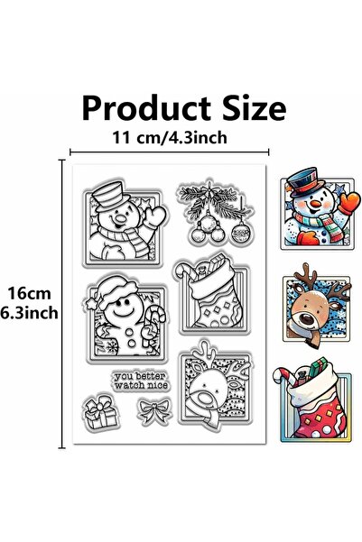 Choice3 ختم شفاف AECH09-03590 لرجل ثلج عيد الميلاد، رجل خبز الزنجبيل، رنة هول...