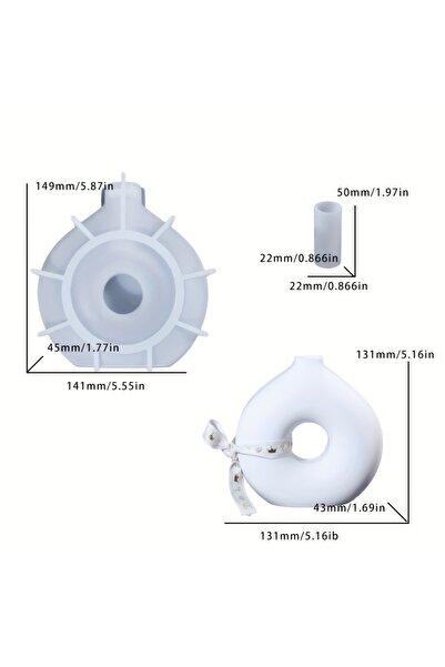 Choice 1set 1 DIY Round Vase Silicone Mould Epoxy Resin Mould Handmade Plaster Art Vase Mould Home Decorati