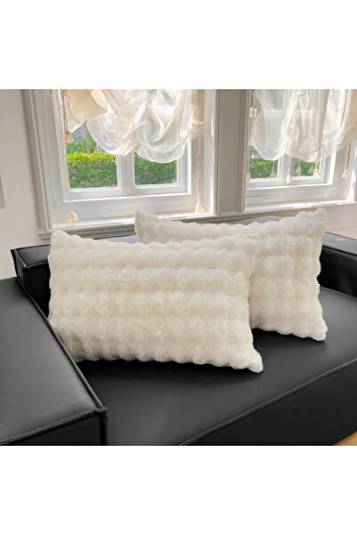 Choice أغطية وسائد من قطعتين باللون الأبيض 2025 غطاء وسادة فردي من القطيفة من...