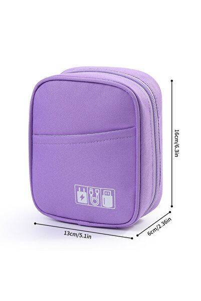 Choice PURPLE Waterproof Portable Cable Organizer Bag - Travel Digital Access...