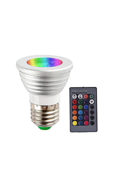 Choice 5 واط نعم 3 قطع E27 RGB 85-265 فولت E27/GU10 جهاز تحكم عن بعد LED RGB ...