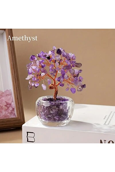 Choice قطعة واحدة من شجرة الحظ الكريستالية الطبيعية العشوائية من فنغ شوي شجرة...