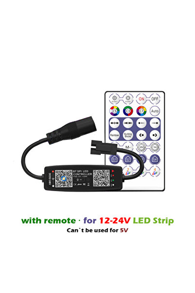 Choice وحدة تحكم DC مع جهاز تحكم عن بعد WS2812B للتحكم في الموسيقى عبر تطبيق ...