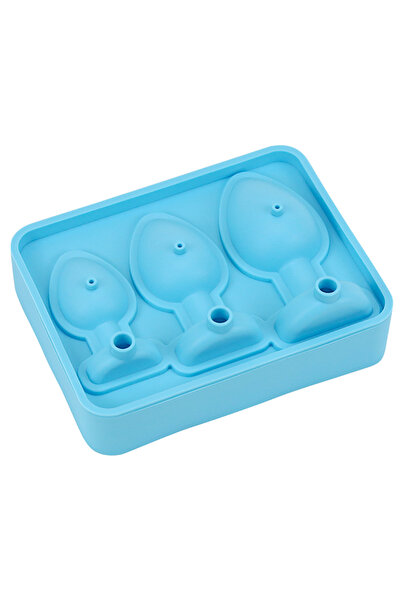 Choice Blue Silicone Prank Butt Plug Shaped Mold Reusable Fun Shape Ice Cube ...