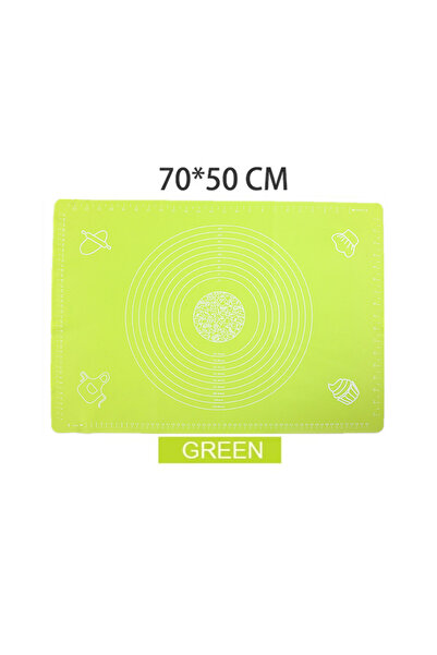Choice green 70x50 Silicone Baking Mat Kneading Dough Mats Pizza Cake Sheet C...