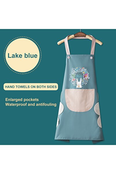 Choice مآزر زرقاء للنساء، مآزر مطبخ، مآزر منزلية لإكسسوارات المطبخ، مقاومة للزيت، مقاومة للماء