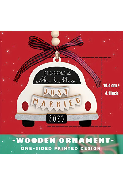 Choice قطعة واحدة من ديكورات الزفاف الخشبية المعلقة، رسومات على شكل سيارة، مث...