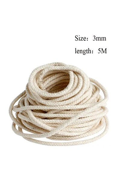 Choice خيط فتيل مصباح زيتي قطني بطول 3 مم و5 أمتار بعرض 2-8 مم لمواقد الزجاج،...