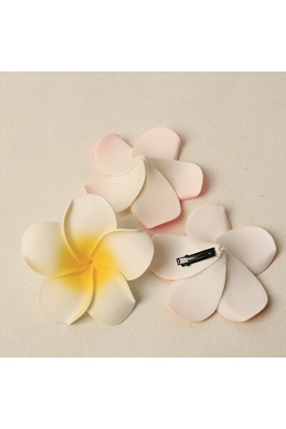 Choice 4.5 سم أبيض 10 قطع من زهور البلوميريا الاصطناعية من هاواي من الفوم، مش...