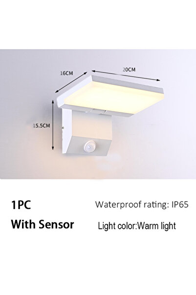 Choice Warm light 1PC With Sensor Modern Outdoor Wall Lamp LED waterproof IP6...