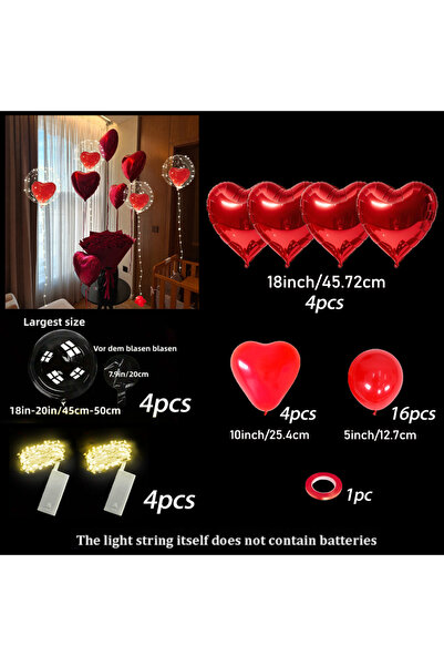 Choice مجموعة أخرى 1 مجموعة بالونات الحب سلسلة إضاءة LED بالون بوبو (باستثناء...