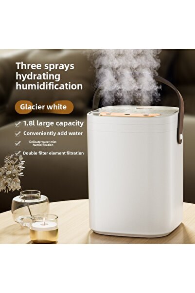 Choice مرطب هواء تبخيري أبيض سعة 1.8 لتر، منقي رذاذ بثلاث فوهات، عطر أساسي