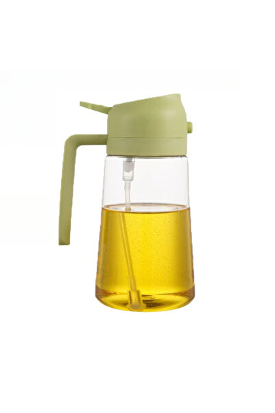 Choice زيت زجاجي أخضر، تصميم مانع للتسرب، بخاخ رذاذ، خزان زيت كبير السعة، أساسي