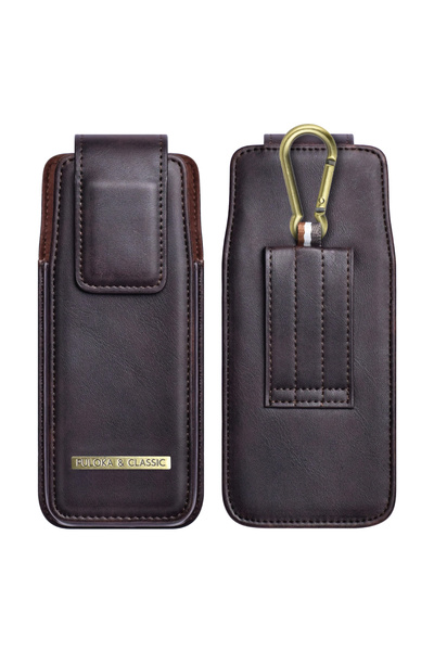 Choice جراب وحزام وحافظة قلابة وحقيبة خصر جلدية باللون الأحمر والبني لهاتف Z Fold 6 5 4 3 2 5G