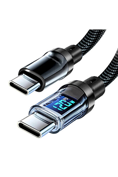 Choice 1 متر C-C NNBILI 1-3 قطع 120 واط كابل C إلى C و A إلى C كابل شحن فائق السرعة للهاتف مع شاشة LED D