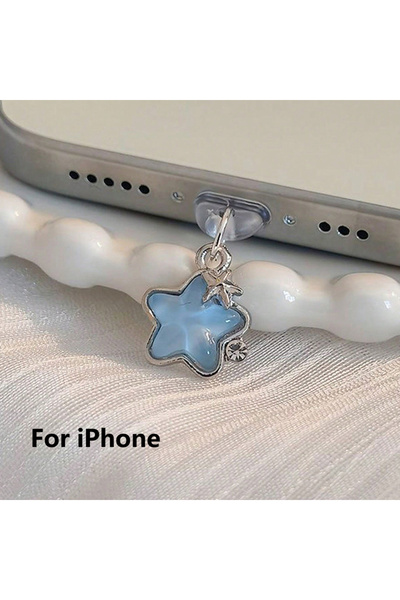 Choice مقبس شحن لاسلكي أزرق على شكل نجمة ماسية لأجهزة iOS، مقبس شحن لاسلكي من...