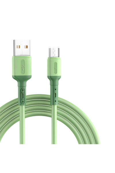 Choice كابل USB من السيليكون السائل STONEGO باللون الأخضر من Android بطول 2 م...