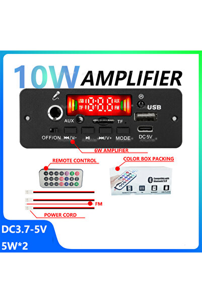 Choice لوحة فك تشفير مشغل MP3 للسيارة ستيريو 5 فولت 10 وات 10 وات بلوتوث 5.0 ...