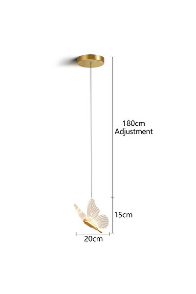 Choice مصباح معلق على شكل فراشة نورديك بثلاثة ألوان ورأس واحد للمطاعم، بجانب ...