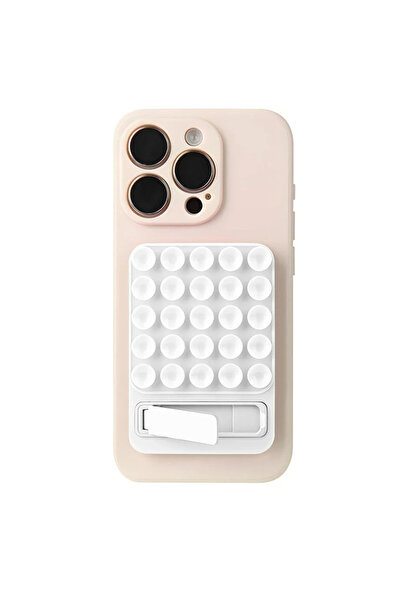 Choice حامل هاتف محمول أبيض لهاتف iPhone 17 16 15 Pro/Max حامل لاصق قابل للطي...