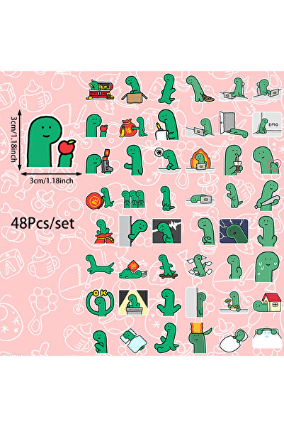 Choice ملصقات ديناصور صغيرة متعددة الألوان ذاتية اللصق، يمكن استخدامها على أغ...