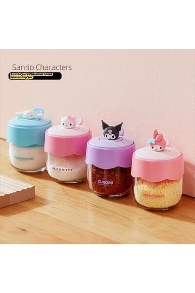 Miniso علبة توابل جديدة من kt، كرتون، دمية لطيفة، زجاجة توابل، تخزين توابل في...