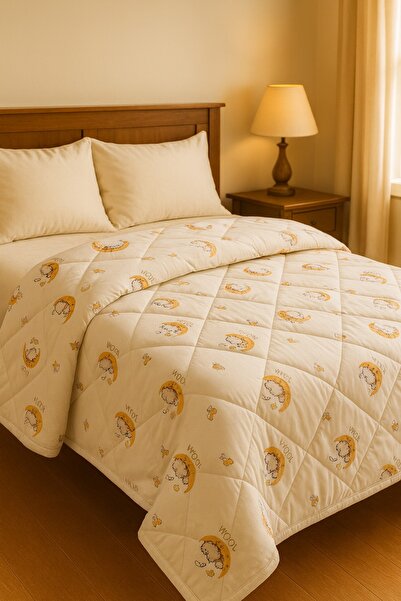 HİG HOME Single Wool Winter Quilt – Superior Heat Retention and Warm Sleep Comfort with Natural and Thick Wool Filling