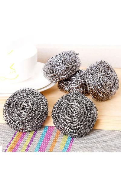 Choice 4 pcs Stainless Steel Cleaning Ball Brushes Household Cleaning Products Dishwashing Sponges with Wir