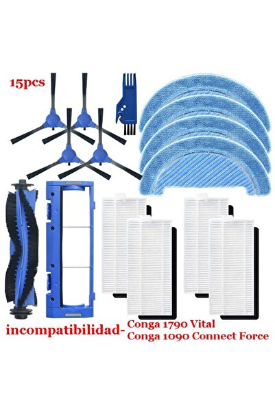 Choice مجموعة من 6 ملحقات لقطع غيار المكنسة الكهربائية الروبوتية Cecotec Cong...