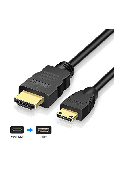 Choice كابل 3 متر مطلي بالذهب الأسود من Mini HD إلى HD بدقة 1080 بكسل من الذك...