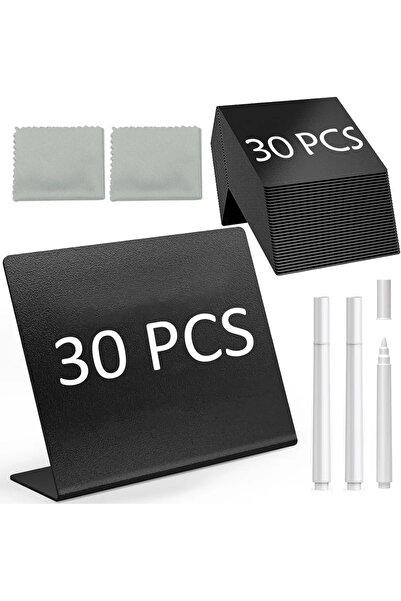Choice 30Pcs L Mini Chalkboard Signs with Stand Place Cards/Name Tags/Menu Bo...