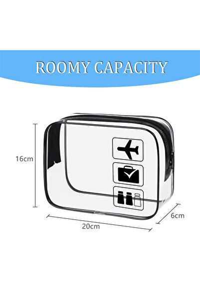 Choice حقيبة سفر هيس 1 قطعة شفافة لمستلزمات الحمام معتمدة من إدارة أمن النقل،...