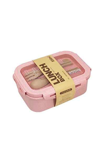 Choice صندوق غداء بينتو وردي مكون من شبكتين مع مادة القش وسعة صغيرة للتسخين ف...