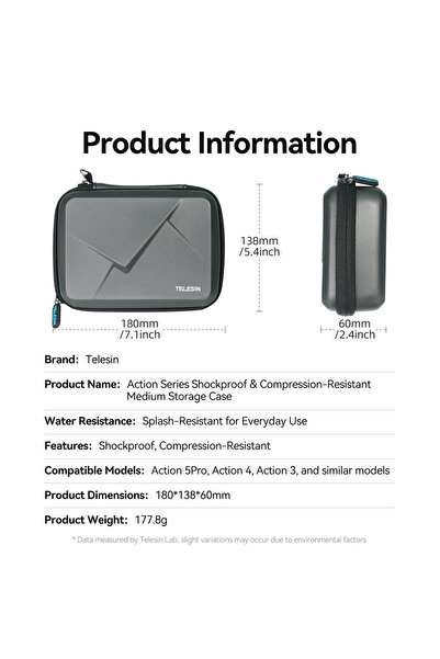 Choice Medium bag TELESIN Waterproof Carrying Adjustable Space Bag Protective...