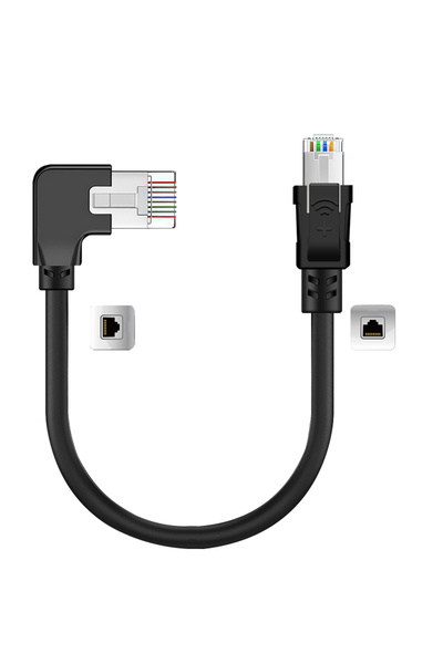 Choice Cat6a 0.3m A-3 Industrial Grade 90° Connector Ethernet cable Cat6a Fle...