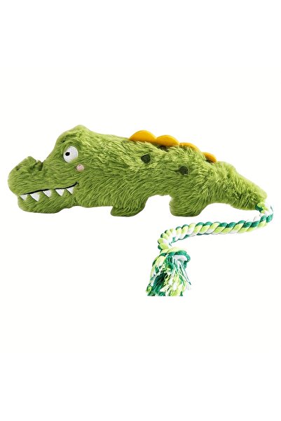 Choice لعبة كلب أليف من القطيفة باللون الأخضر على شكل حيوان، ألعاب صرير للكلا...