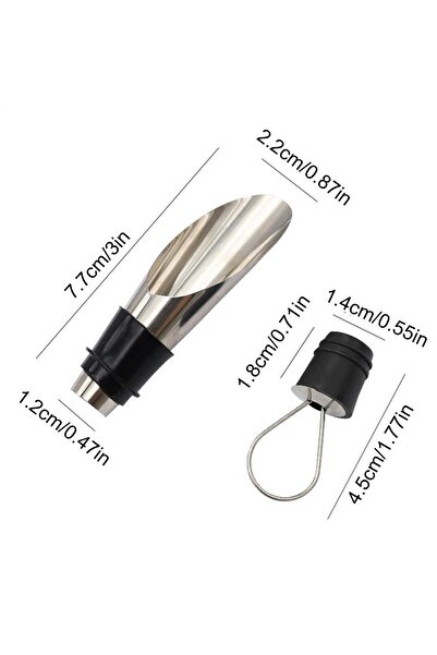 Choice 1 set Stainless Steel Wine Stopper Pourer Metal Wine Pouring Drain Bar Home Wine Set Wine Stopper Ch
