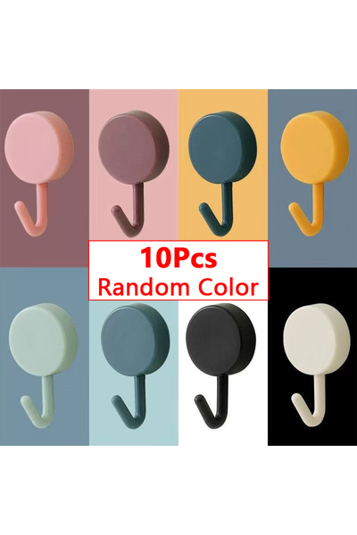 Choice 10 قطع - خطافات لاصقة جميلة بألوان عشوائية خطافات ملابس إبداعية للمطبخ...